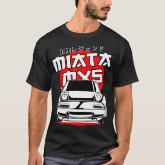Mazda mx5 miata red moon (wit afdrukken) ticker t-shirt