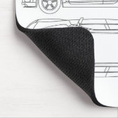 Mazda rx8 rx-8 blauwdruk muismat (Hoek)