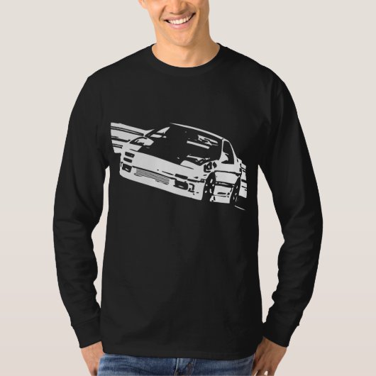 Mazda RX-7 FC3S Sideways Long-hoes T-shirt (Voorkant)