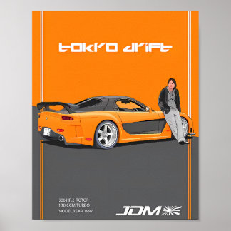 Mazda RX-7 FD3S 2-Rotor Specificaties Poster