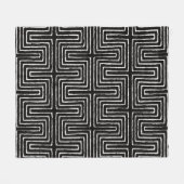 Maze Mudcloth Fleece Blanket (Voorkant (Horizontaal))
