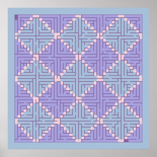 Maze Patchwork Poster (Voorkant)