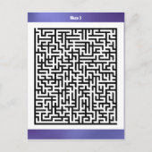 Maze Puzzel Drie Paarse | Activiteit Kaarten (Voorkant)