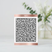 Maze Puzzel Twaalf Koper | Activiteit Kaarten (Staand voorkant)