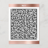 Maze Puzzel Twaalf Koper | Activiteit Kaarten (Voorkant)