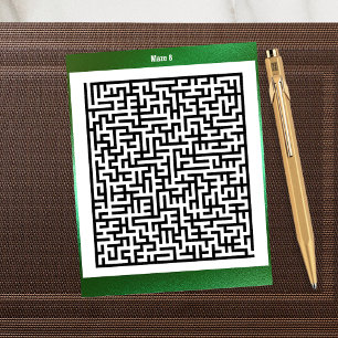 Maze Puzzle Eight Green   ActiviteitenKaarten Briefkaart