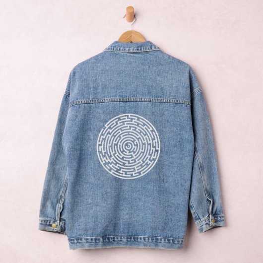 Maze Puzzle Riddle Denim Jas Denim Jacket (Hangar)