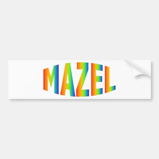 MAZEL BUMPERSTICKER (Voorkant)