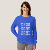 Mazel Mazel Mazel Tov Hanoukka T-shirt à manches l (Devant entier)