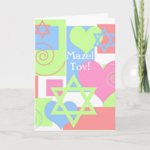 Mazel Tov!-Bat Mitzvah Kleurrijk Plezier Kaart