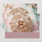 Mazel Tov Felicitatiekaart, Broche Esthetisch, Kaart (Voorkant / Achterkant)