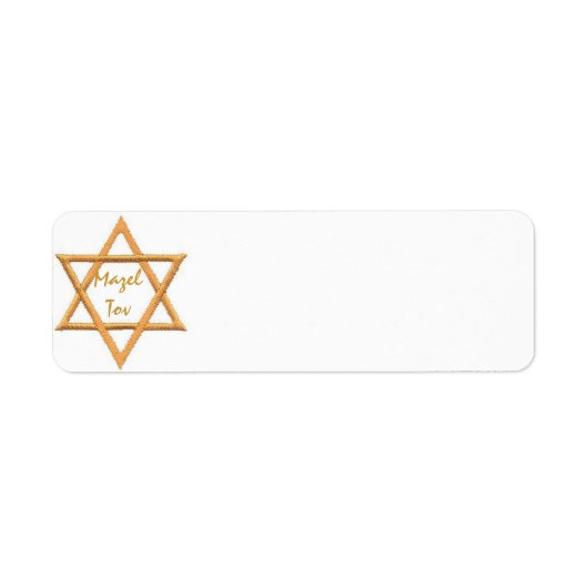 Mazel Tov/Good Luck Etiket (Voorkant)