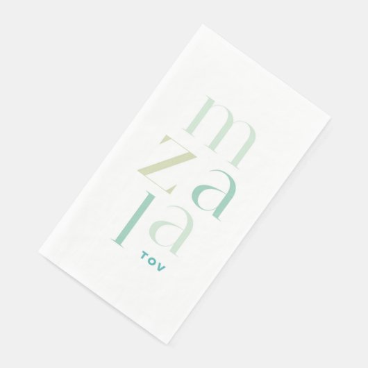 Mazel Tov Green Hebrew gefeliciteerd Servet (Hoek)