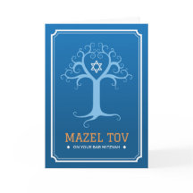 Mazel tov op je bar mitzvah boom van het leven