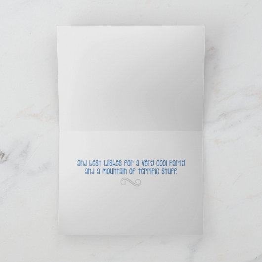 Mazel Tov op Uw "Schors Mitzvah" Kaart (Binnen)