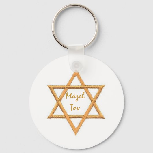 Mazel Tov/Star van David Sleutelhanger (Voorkant)