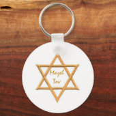 Mazel Tov/Star van David Sleutelhanger (Voorkant)
