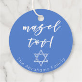 Mazel Tov. Ster of David Bedankjes Labels (Achterkant)