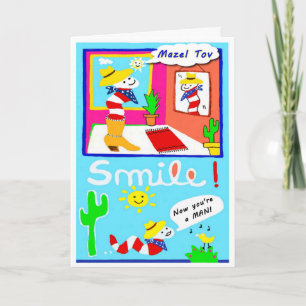 Mazel Tov sur votre carte de Mitzvah de barre