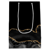 Mazel Tov Zwart Goud Gepersonaliseerde Bar Mitswa Medium Cadeauzakje (Achterkant)