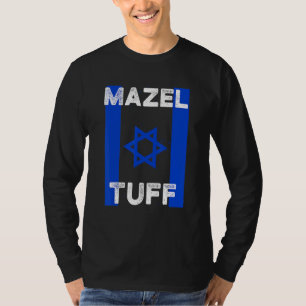 Mazel Tuff Sterke Joodse Workout Gym Hanukkah Vlag T-shirt