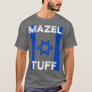 Mazel Tuff Strong Grappig Joods Work Out Gym Hanuk T-shirt