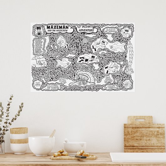 Mazeman Ocean Adventure Poster (Keuken)