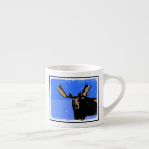 Mazen in de winter - Oorspronkelijke natuurkunst Espresso Kop