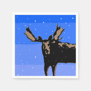 Mazen in de winter - Oorspronkelijke natuurkunst Servet
