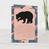 Mazes De Forme Animale Pour Enfants Carte Pliée (Dos)