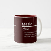 Mazie Personalized Name Coffee Mug (Devant droit)