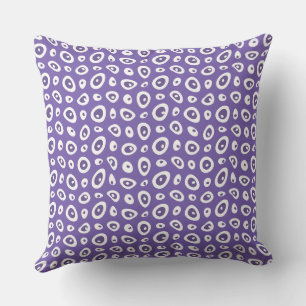Mazipoodles Abstracte Teardrops - Paarse Wit Kussen