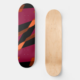 Mazipoodles Abstractieperspectief Zwart Magenta Skateboard