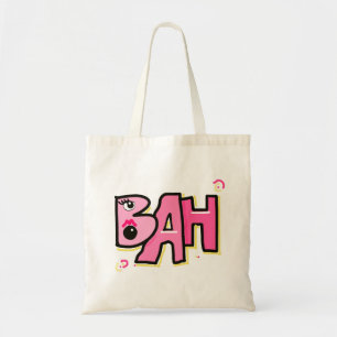 Mazipoodles Bah Humbug 3D roze geel Tote Bag
