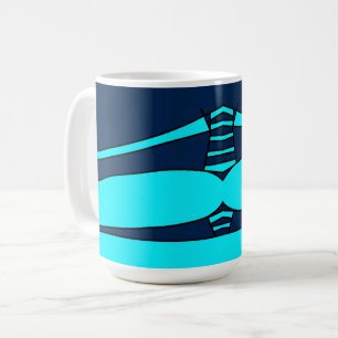 Mazipoodles Cocktail Pers - Navy Turquoise Koffiemok