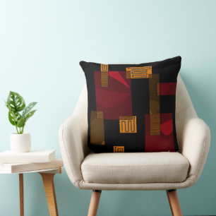 Mazipoodles Egyptische collage - Bruin rood Sinaas Kussen