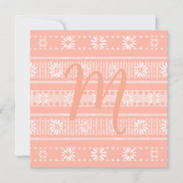 MAZIPOODLES Floral Striped Ribbed Knitting Card