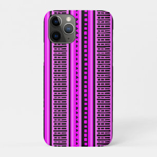MAZIPOODLES Gestreepte geribbelde breipatroon 001  iPhone 11 Pro Hoesje