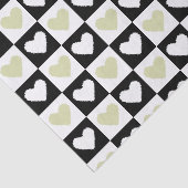 Mazipoodles Harten Abstractie Olijfgroen Mini Tissuepapier (Detail)