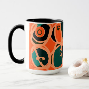 MAZIPOODLES Ik zie met mijn ogen Oranje Turquoise Mok