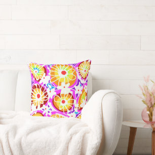 Mazipoodles Liefde Bloemen - Rainbow White Kussen