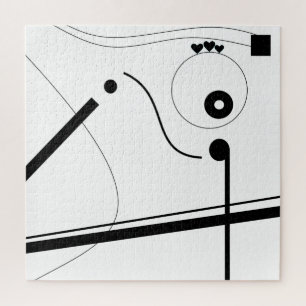 Mazipoodles Muzikale Compositie Wit Zwart Legpuzzel