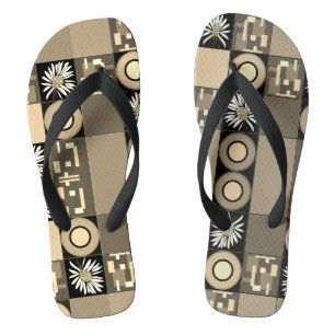 Mazipoodles Patchwork Quilt 2 Sepia Teenslippers