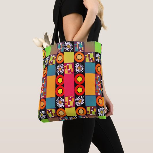 Mazipoodles Patchwork Quilt 4 Multi Draagtas (Dichtbij)