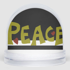 MAZIPOODLES Peace Olive Green Sneeuwbol