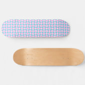 Mazipoodles Polka Dot Donuts - Blauw Roze Wit Skateboard (Horizontaal)