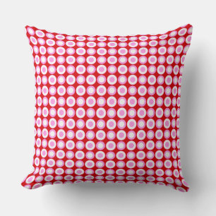 Mazipoodles Polka Dot Donuts - rood roze Kussen