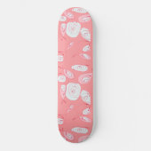 Mazipoodles Vis Rozen Blush Roze Wit Skateboard (Voorkant)