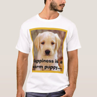 mb1722_f, Geluk is een warme puppy... T-shirt