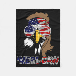 Mb35 Mullet Eagle meri-caw 4 juli Onafhankelijkhei Fleece Deken